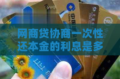 白条贷协商一次性还本金的利息是多少