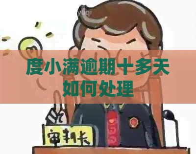 度小满逾期十多天如何处理