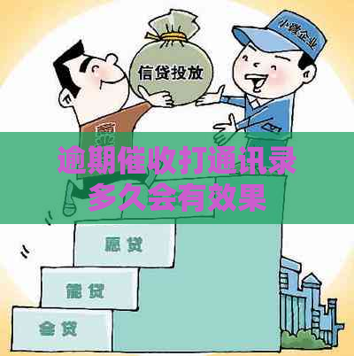 逾期打通讯录多久会有效果
