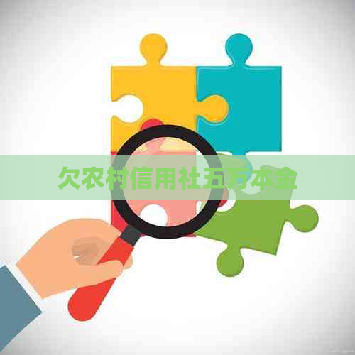 欠农村信用社五万本金
