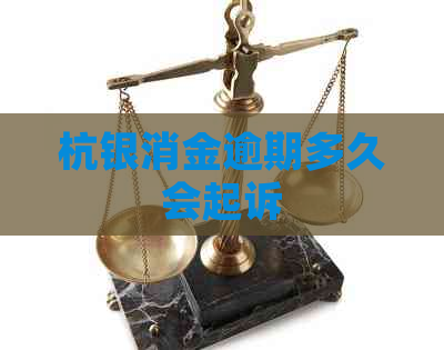 杭银消金逾期多久会起诉