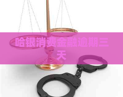 哈银消费金融逾期三天