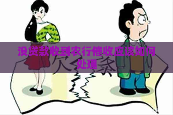 没贷款收到农行应该如何处理