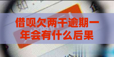 借呗欠两千逾期一年会有什么后果