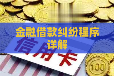 金融借款纠纷程序详解