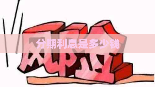 分期利息是多少钱