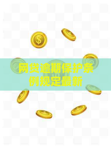 网贷逾期保护条例规定最新