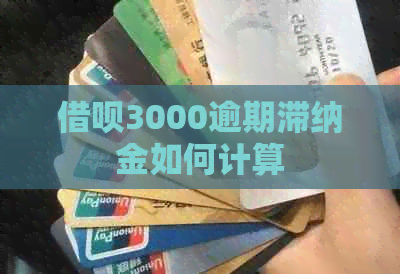 信用卡3000逾期滞纳金如何计算