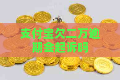 支付宝欠二万逾期会起诉吗