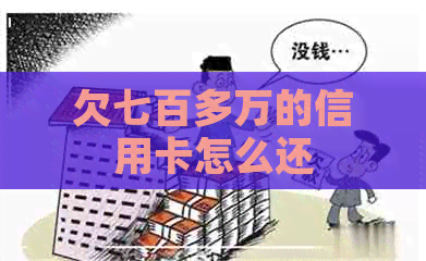 欠七百多万的信用卡怎么还