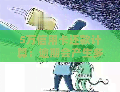 5万信用卡还款计算：逾期会产生多少利息？
