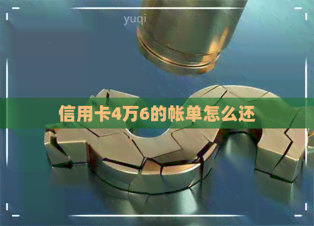 信用卡4万6的帐单怎么还