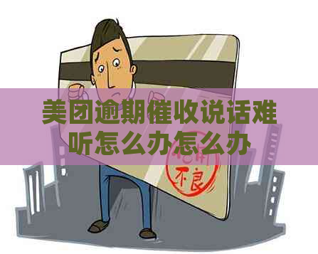 美团逾期说话难听怎么办怎么办