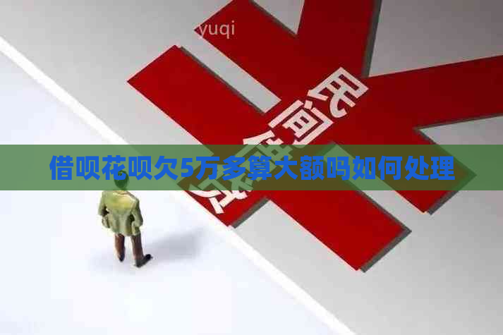 借呗花呗欠5万多算大额吗如何处理