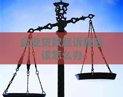 企业贷款起诉我应该怎么办