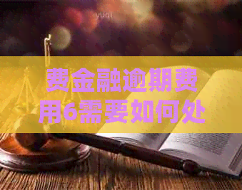 费金融逾期费用6需要如何处理