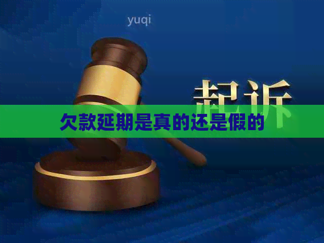 欠款延期是真的还是假的