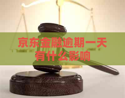京东金融逾期一天有什么影响