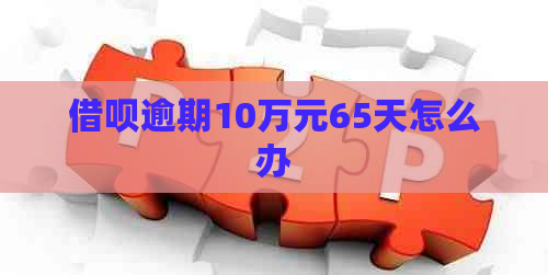 信用卡逾期10万元65天怎么办