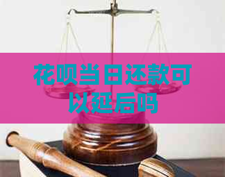 白条当日还款可以延后吗