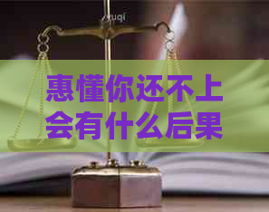 惠懂你还不上会有什么后果