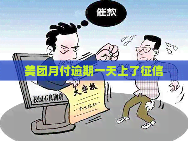 美团月付逾期一天上了