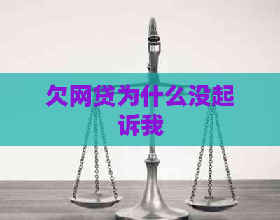 欠网贷为什么没起诉我