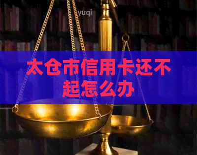 太仓市信用卡还不起怎么办