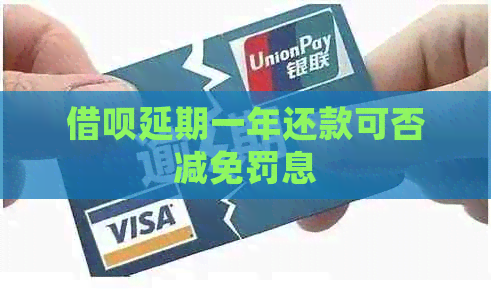 信用卡延期一年还款可否减免罚息