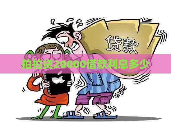 20000借款利息多少 20000借款利息多少