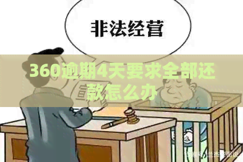 360逾期4天要求全部还款怎么办