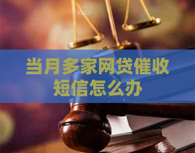 当月多家网贷短信怎么办