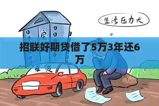 招联好期贷借了5万3年还6万