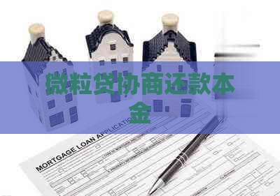 微粒贷协商还款本金