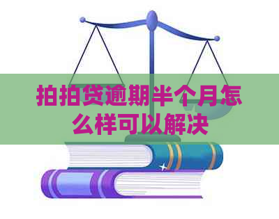 逾期半个月怎么样可以解决