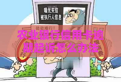农业银行信用卡逾期起诉怎么办法