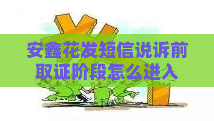 安鑫花发短信说诉前取证阶段怎么进入