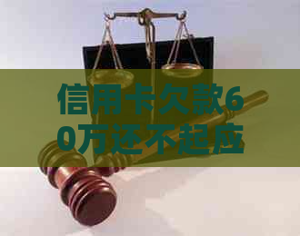 信用卡欠款60万还不起应该怎么办