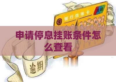 申请停息挂账条件怎么查看