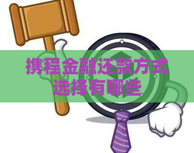 携程金融还款方式选择有哪些