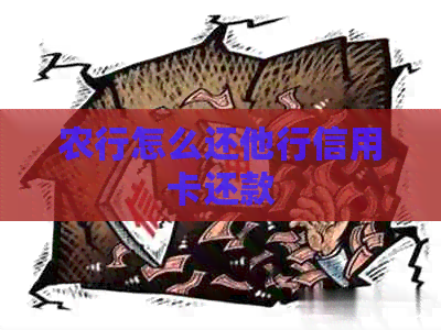 农行怎么还他行信用卡还款