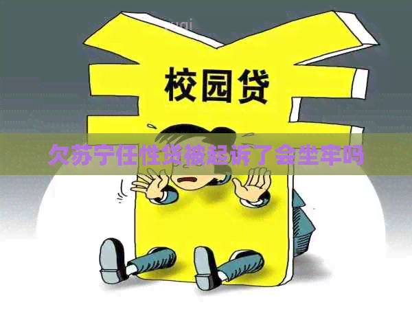 欠苏宁任性贷被起诉了会坐牢吗