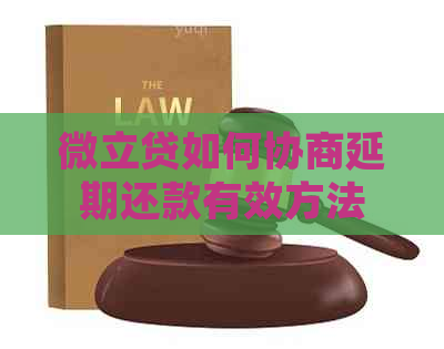 微立贷如何协商延期还款有效方法