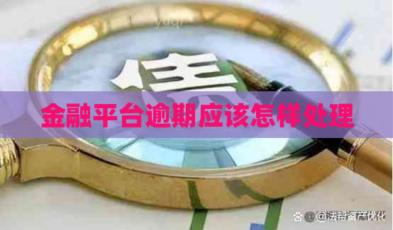 金融平台逾期应该怎样处理