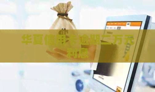 华夏信用卡逾期二万元利息
