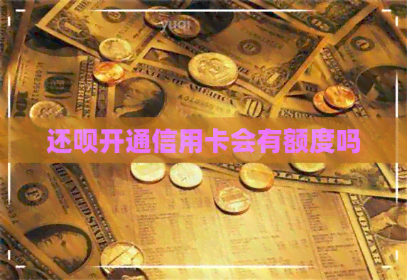 还款开通信用卡会有额度吗