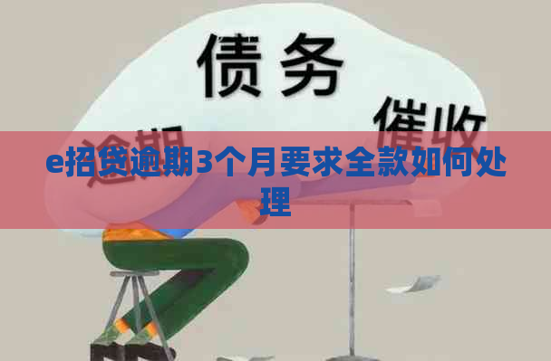 e招贷逾期3个月要求全款如何处理