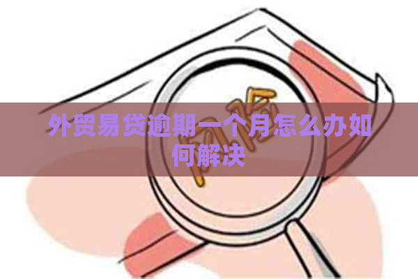 外贸易贷逾期一个月怎么办如何解决