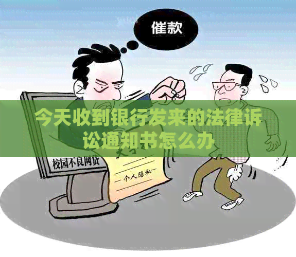 今天收到银行发来的法律诉讼通知书怎么办