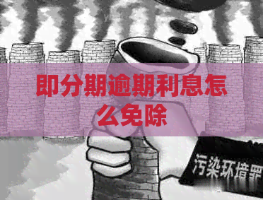 即分期逾期利息怎么免除